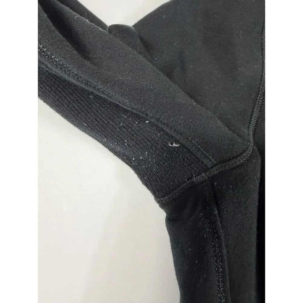 Lululemon Method Wrap Black Asymmetrical Zip Cowl Neck Jacket Size 10